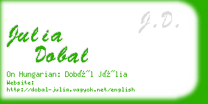 julia dobal business card